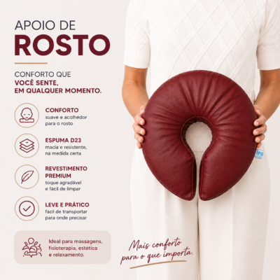 Apoio de Rosto P/ Maca ( Courvim + Espuma )