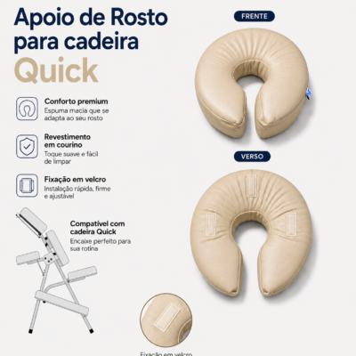 Apoio de Rosto P/ Quick [Courvim + Espuma]